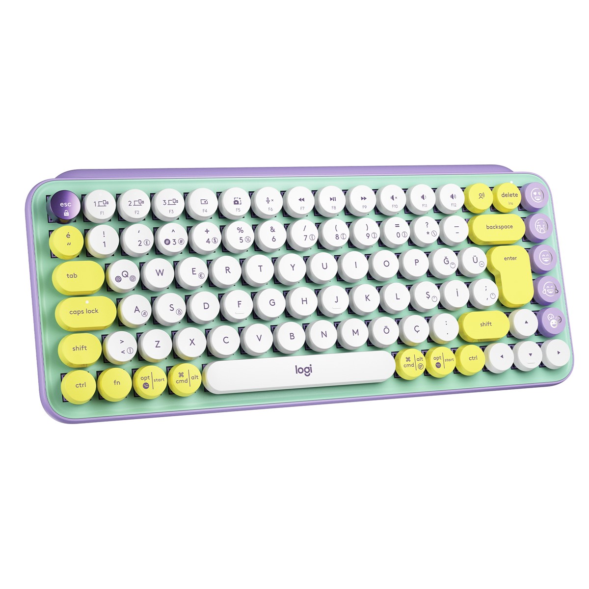 LOGITECH POP KEYS KABLOSUZ MEKANİK KLAVYE - SARI & LİLA 920-010819