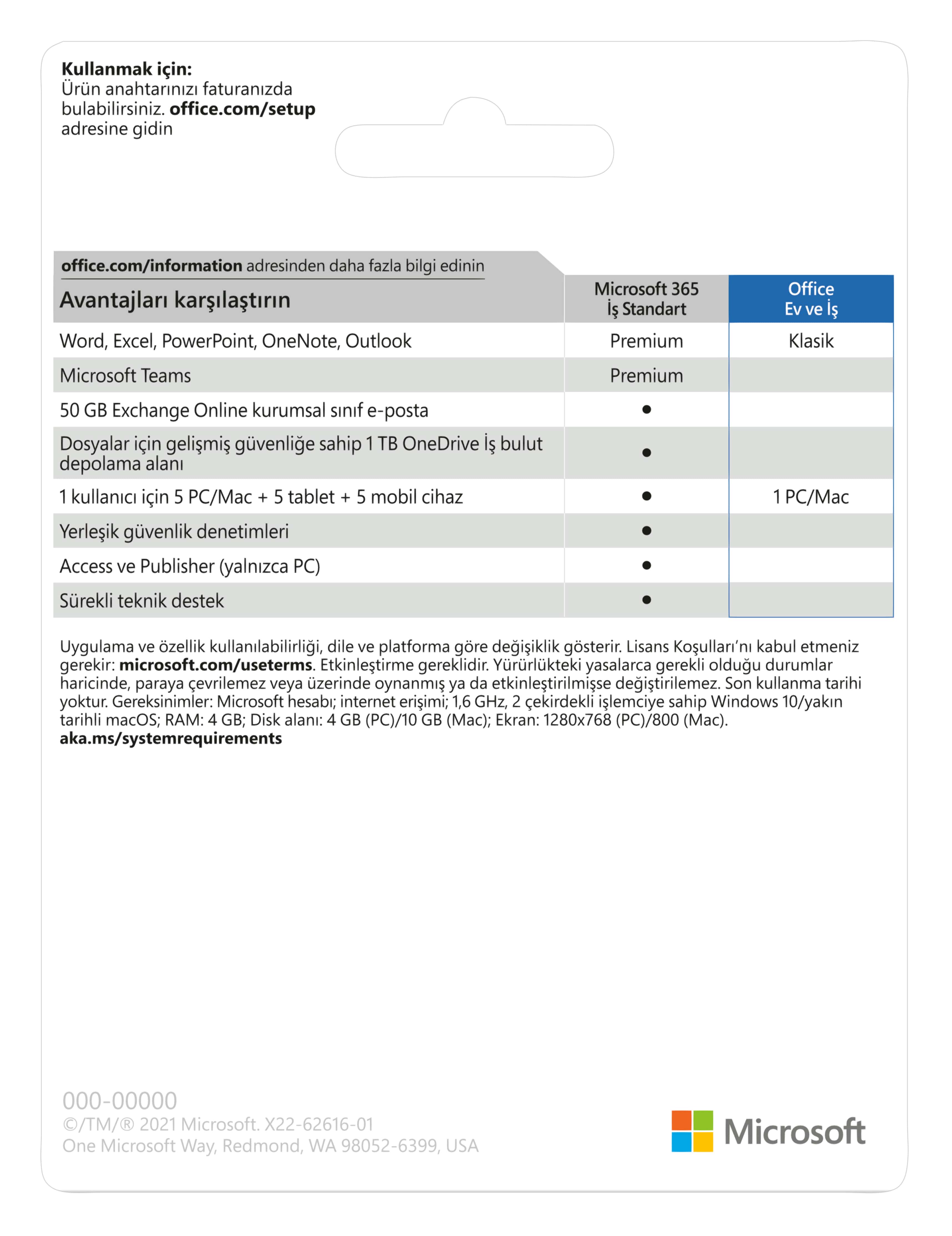 Microsoft Office Ev ve İş 2021 - ESD