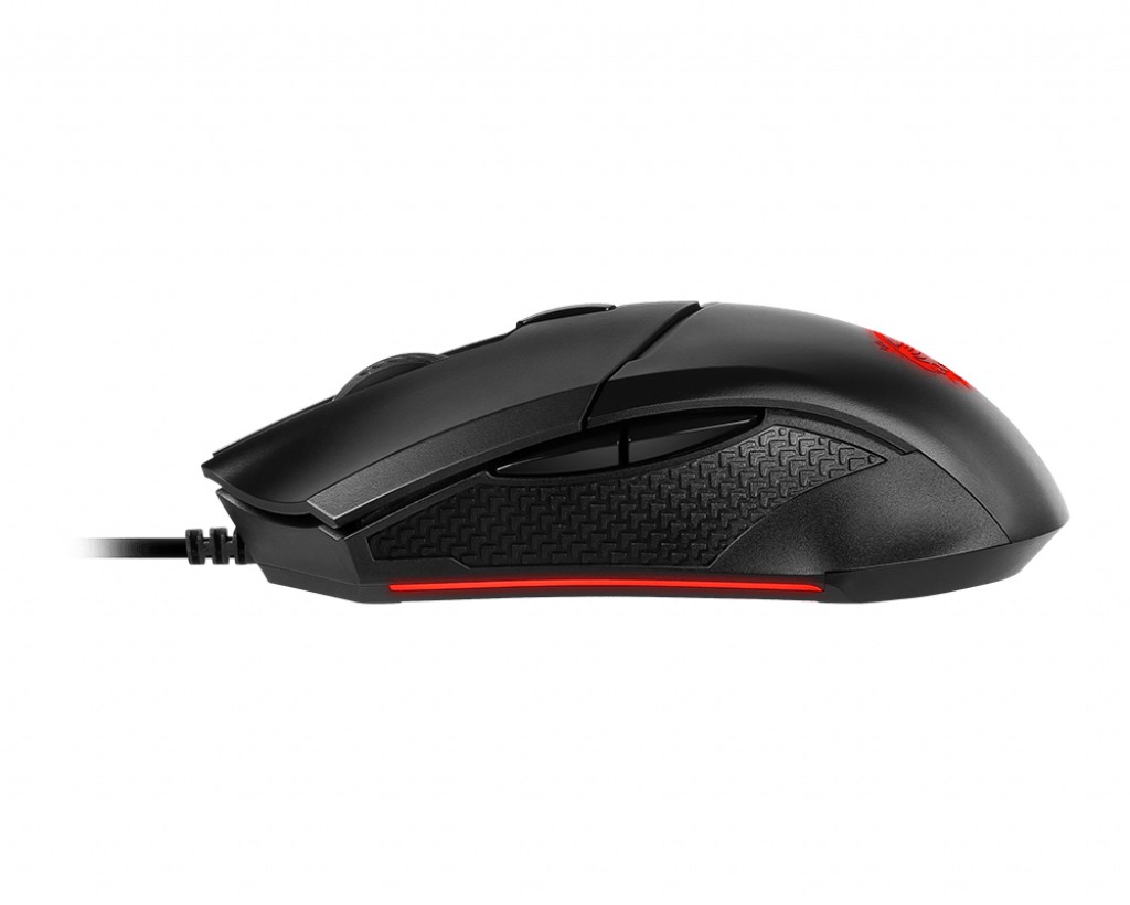 MSI GG CLUTCH GM08 GAMING MOUSE 4.200 DPI PIXART PAW3519 OPTIK SENSOR RED LED 1.8M KABLO AYARLANABILIR AGIRLIK ALTIN KAPLAMA USB BAGLANTI OYUNCU FARESI