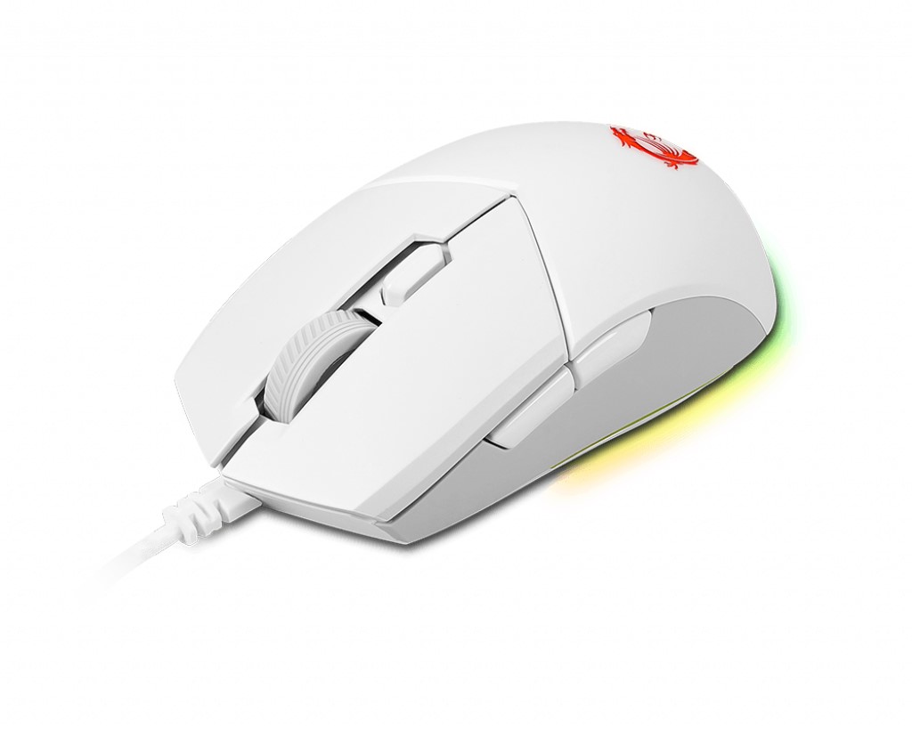 MSI GG CLUTCH GM11 WHITE GAMING MOUSE 5.000 DPI OPTIK SENSOR RGB LED MYSTIC LIGHT OYUNCU FARESI BEYAZ