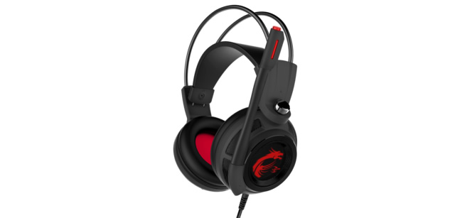 MSI GG DS502 GAMING HEADSET 7.1 CEVRESEL SES 2X40MM SURUCU KIRMIZI DRAGON LED AYDINLATMA KABLO KUMANDA MIKROFON 2M ORGU KABLO USB BAGLANTI OYUNCU KULAKUSTU KULAKLIK