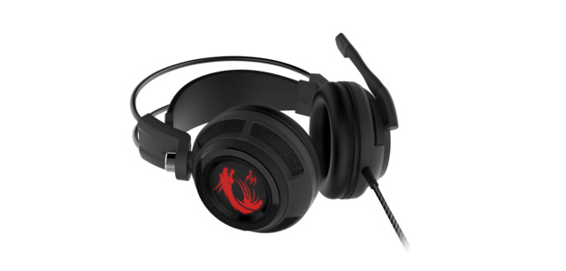 MSI GG DS502 GAMING HEADSET 7.1 CEVRESEL SES 2X40MM SURUCU KIRMIZI DRAGON LED AYDINLATMA KABLO KUMANDA MIKROFON 2M ORGU KABLO USB BAGLANTI OYUNCU KULAKUSTU KULAKLIK