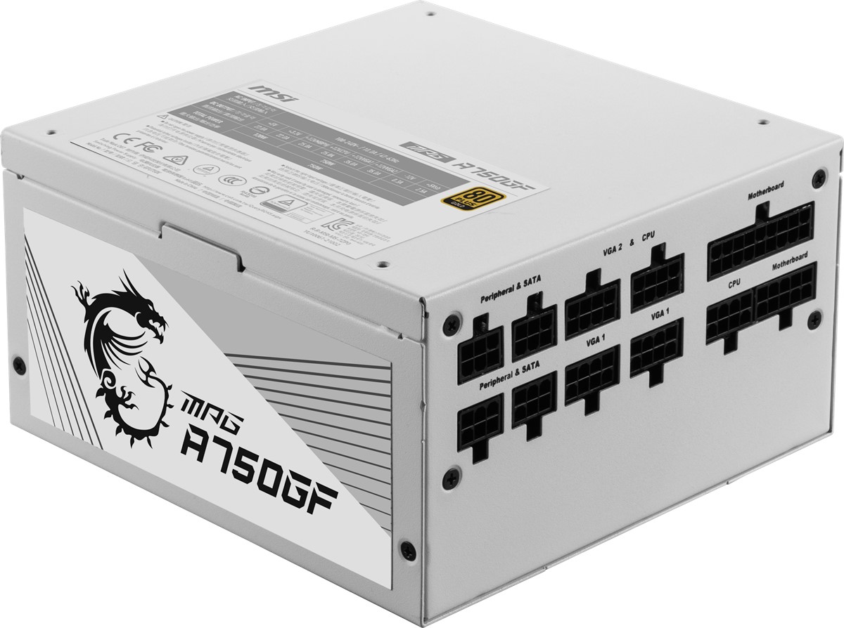 MSI MPG A750GF WHITE 750W 80PLUS GOLD POWER SUPPLY-BEYAZ