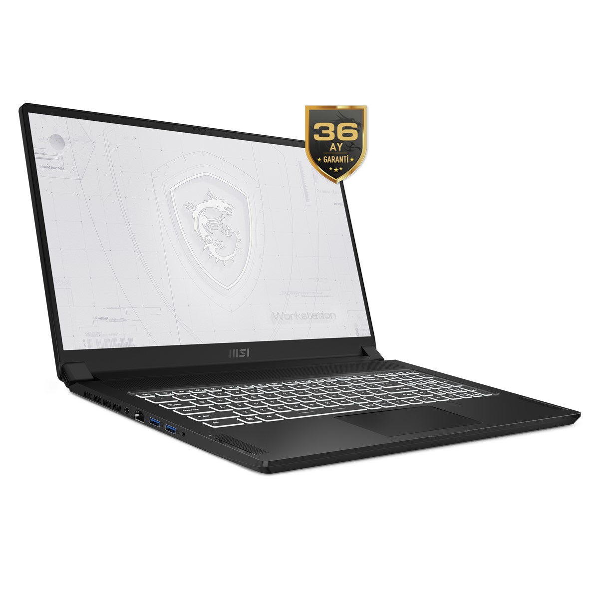 MSI WS WS76 11UM-615TR i9-11900H 32GB DDR4 RTXA5000 GDDR6 16GB 1TB SSD 17.3 FHD 144Hz W10P