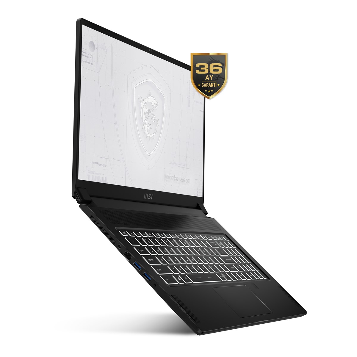 MSI WS WS76 11UM-615TR i9-11900H 32GB DDR4 RTXA5000 GDDR6 16GB 1TB SSD 17.3 FHD 144Hz W10P