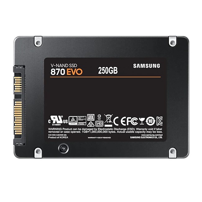 Samsung 870 Evo 250GB 2.5" SATA SSD (560-530MB/s)