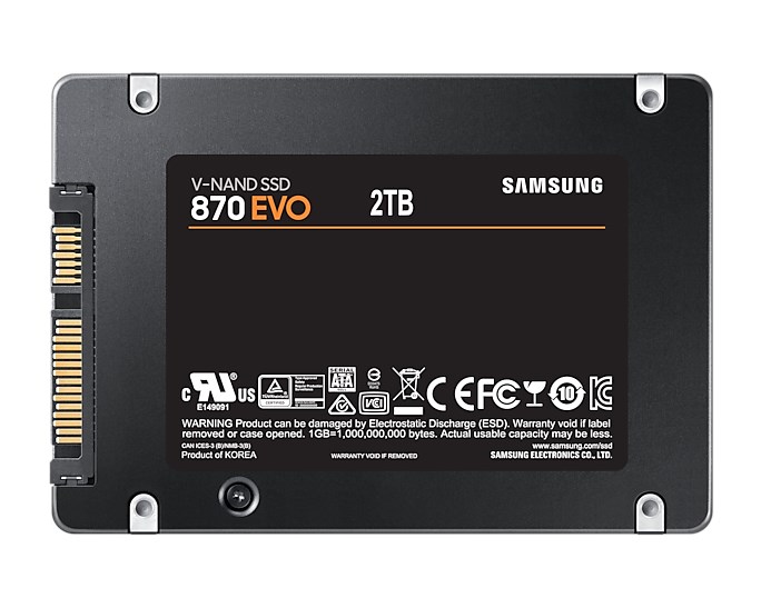 Samsung 870 Evo 2TB 2.5" SATA SSD (560-530MB/s)