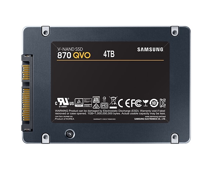 Samsung 870 Qvo 4TB 2.5" SATA SSD (560-530MB/s)