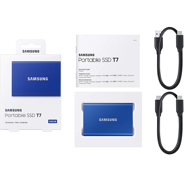 Samsung T7 500GB Usb3.2 Taşınabilir Mavi