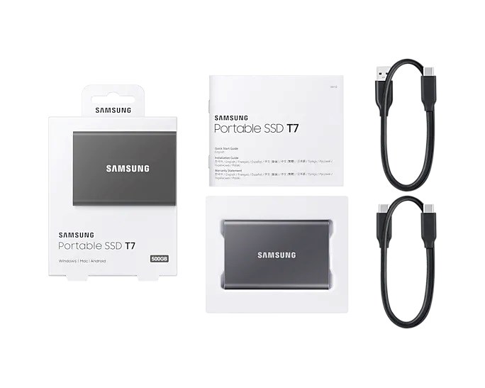 Samsung T7 500GB Usb3.2 Taşınabilir Gri