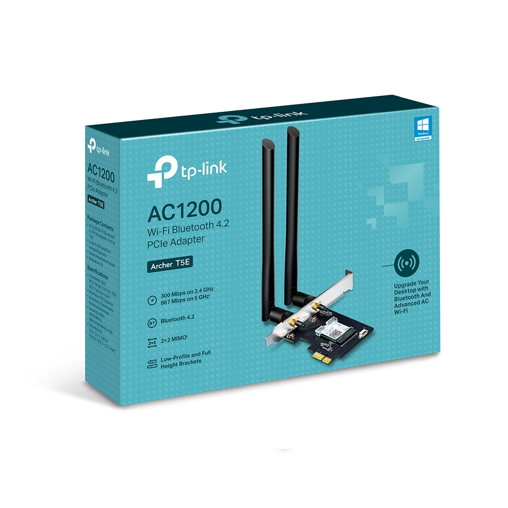 TP-LINK ARCHER T5E AC1200 WI-FI BLUETOOTH 4.2 PCIe ADAPTER