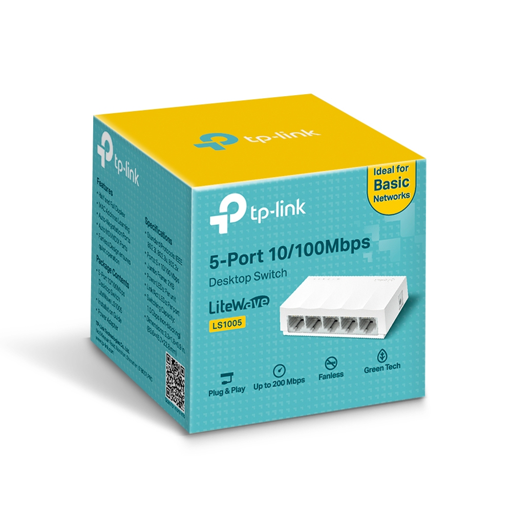 TP-LINK LS1005 5 PORT LITEWAVE MASAÜSTÜ SWITCH (PLASTİK KASA)