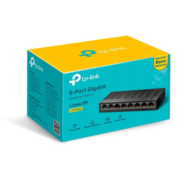 TP-LINK LS1008G 8 PORT GIGABIT LITEWAVE MASAÜSTÜ SWITCH (PLASTİK KASA)