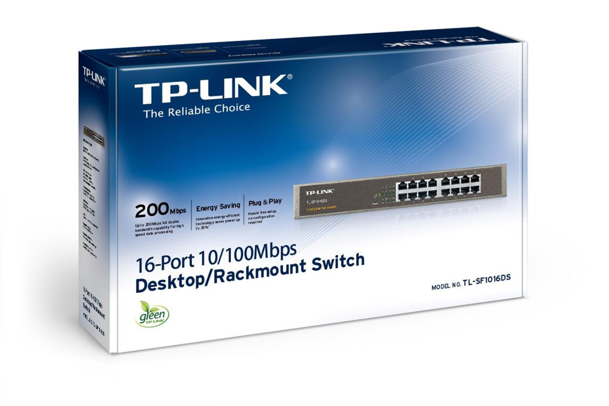 TP-LINK TL-SF1016DS 16 PORT 10/100 ÇELİK KASA SWITCH