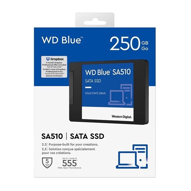 WD Blue SA510 250GB 2.5" SATA SSD (555-440)