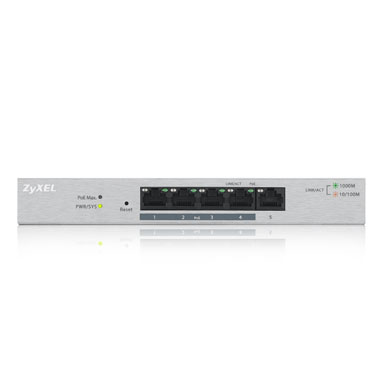 ZYXEL GS1200-5HP 1 PORT 10/100/1000 Mbps 4 PORT 10/100/1000 Mbps POE GIGABIT WEB YONETİLEBİLİR POE SWITCH V2 (60 WATT)